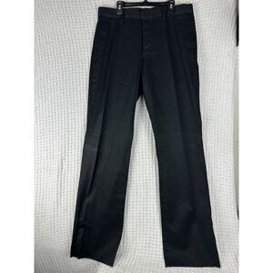 Express Black Pants Mens 32x34 Stretch Flat Front Work Slacks